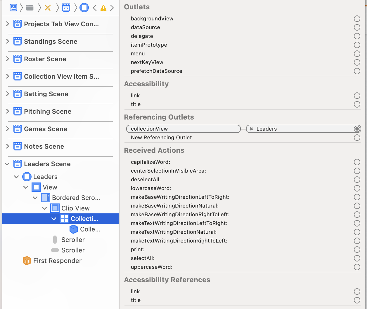 NSTabView 中嵌入的 NSCollectionView 崩潰中的神秘觀察者
