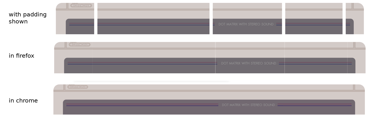 flexbox 中相鄰 SVG 影像之間的接縫形成