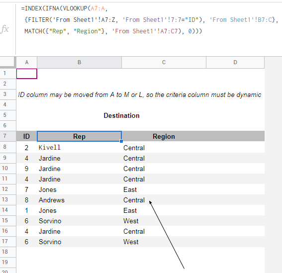 如何在表格中使用 INDEX VLOOKUP 動態獲取標準列？