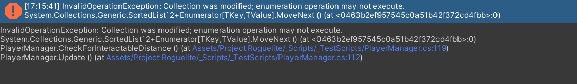 SortedList<Key, Value>：在回圈內更改值時出錯，同時在串列中回圈/Unity，C#
