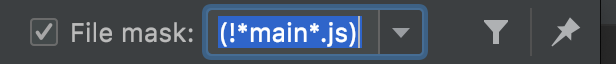 如何為 intellij goland 檔案掩碼包含多個條件？