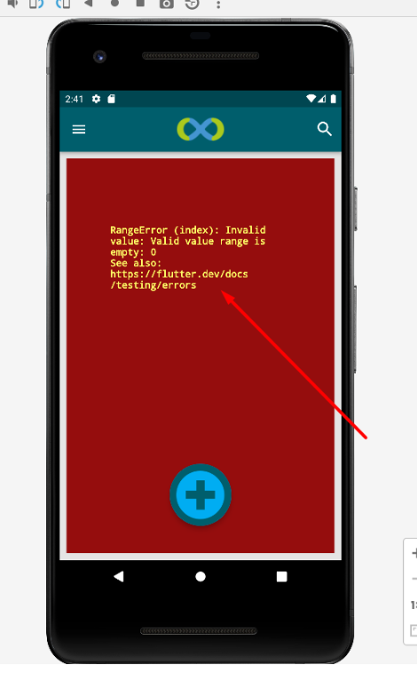 RangeError index invalid value only valid value is empty 0 參見 Flutter