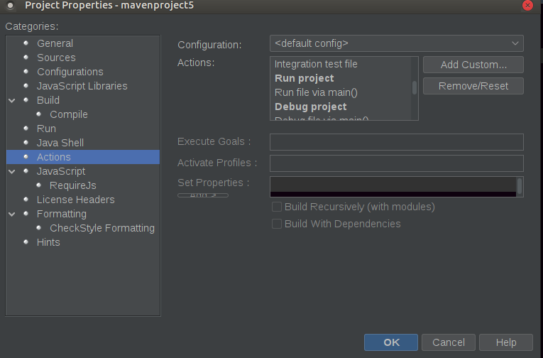 無法訪問專案中的運行設定:netbeans 13 中的簡單 Javafx maven 原型(gluon)