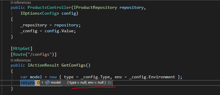 讀取 .NET 6 API 中的 appsettings.{env}.json 物件 - 值為 NULL