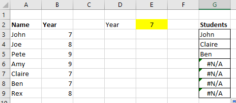 Excel 索引匹配陣列 - 顯示串列中的所有值