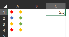 彩色特殊字符的 Excel 總和