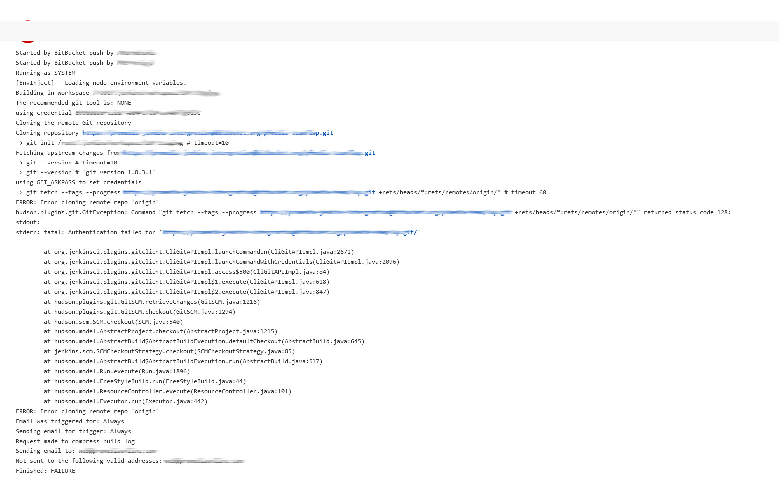 Jenkins 構建失敗 - 無法連接到 repo