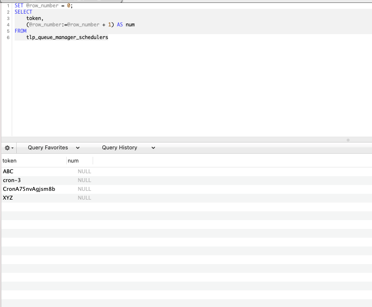 在 MariaDB sql 查詢中模擬 ROW_NUMBER() 執行查詢時回傳 null