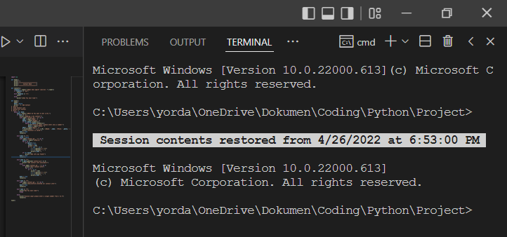 VSCode 的“運行 Python 檔案”按鈕不與默認終端同步