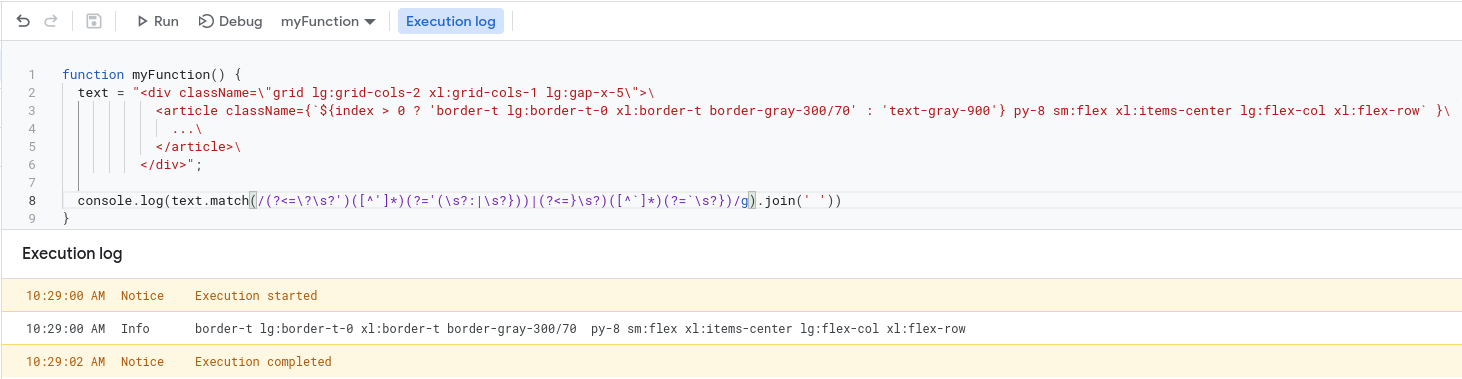 React/jsx 元素的 className 中的正則運算式匹配類