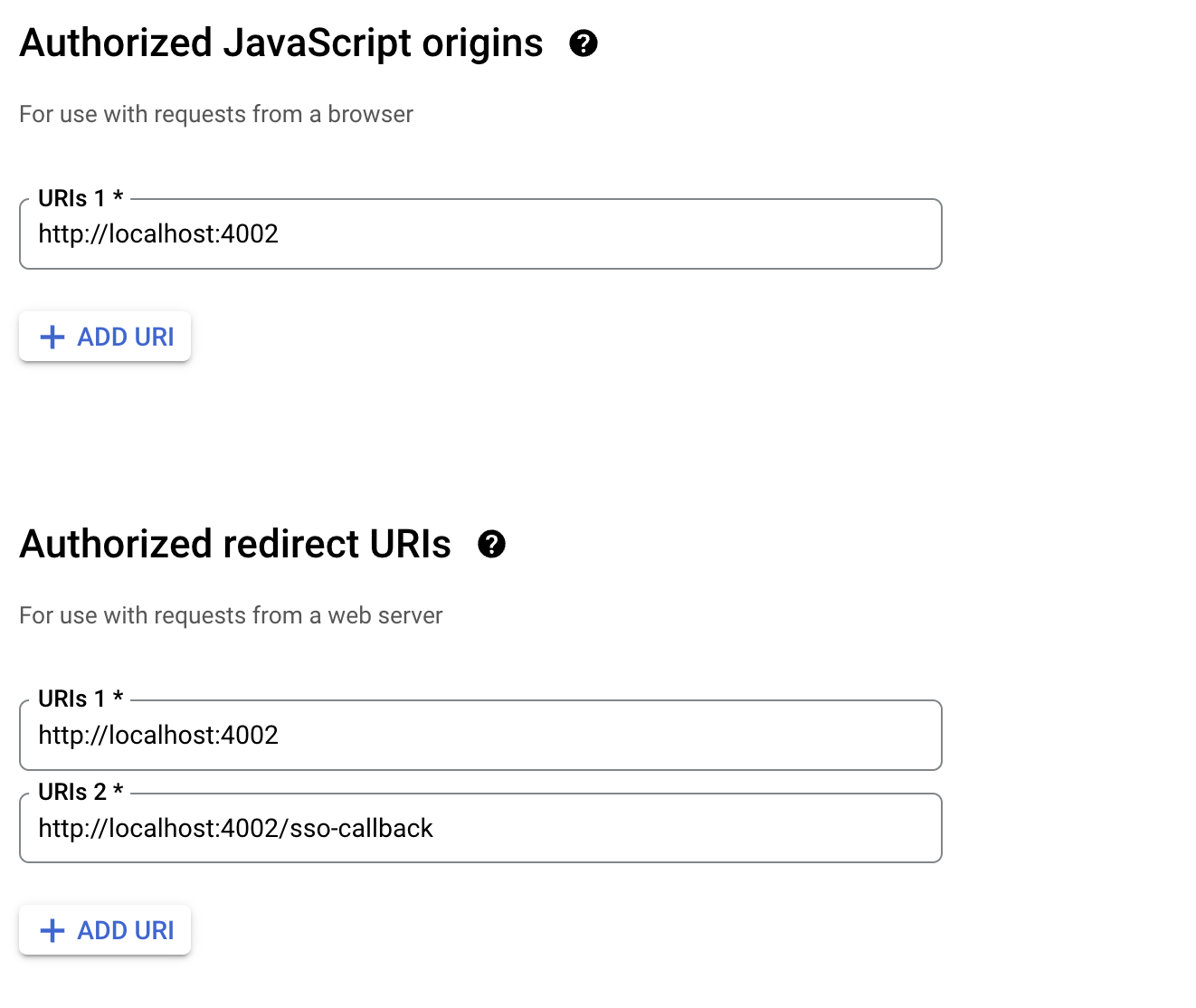 Google OAuth2.0 重定向的 URI 缺少哈希 (#) 和路徑