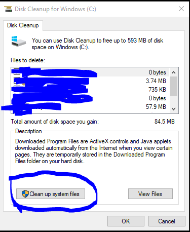 如何在 Powershell 命令列中對 C 盤上的系統檔案運行磁盤清理?
