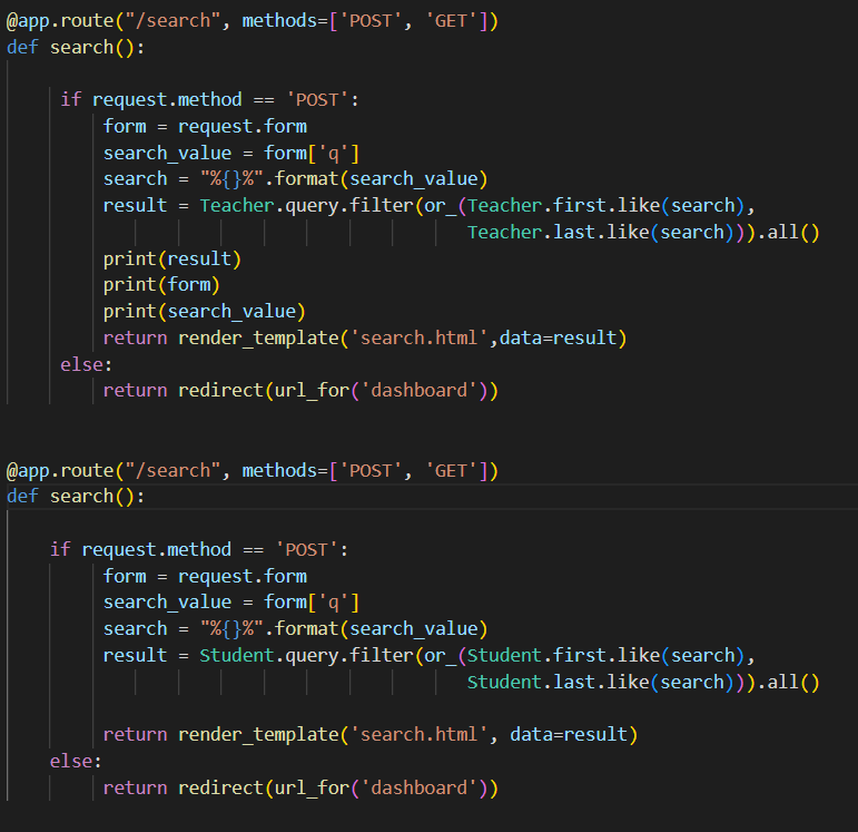 我希望能夠在 flask_sqlachemy python 中搜索 2 個不同的模型