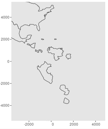 繪制 sf 物件時如何避免 ggplot2 將軸轉換為度數？