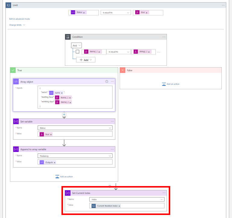 如何在 Azure Logic App 中實作這種條件？