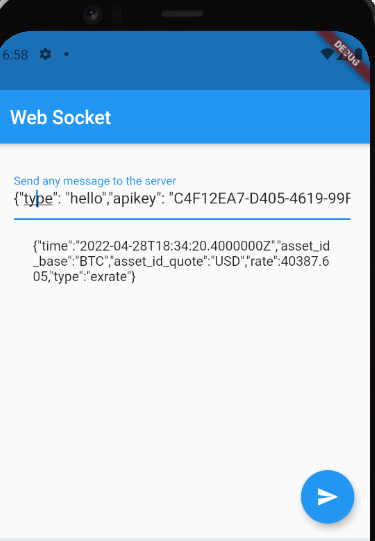 如何在顫振中決議 Web 套接字回應（JSON）