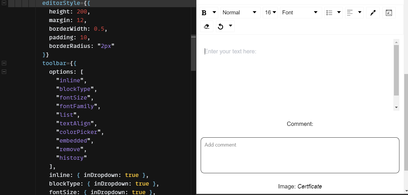 REACT-為什么在 react-draft-wysiwyg 中使用“樣式”不起作用？