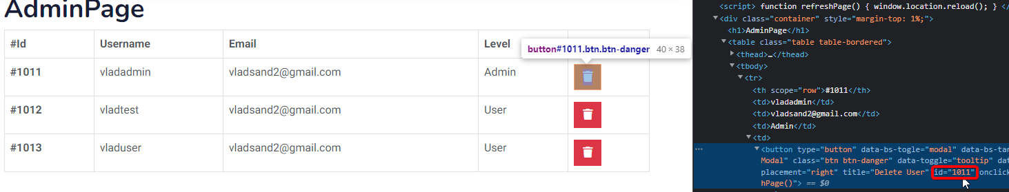 ASP.NET 使用 cshtml 網頁界面從資料庫中洗掉行