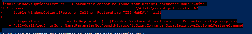 如何等到所有命令都執行完畢,然后才提示在 powershell 腳本中重新啟動您的 PC?