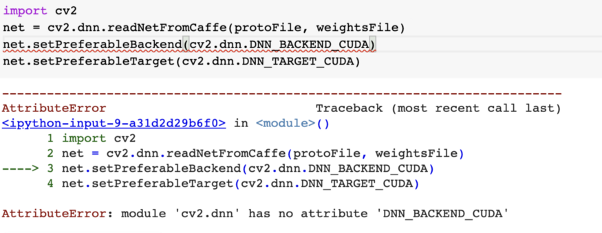 在機器學習服務中使用任何版本的 DNN 實作時出現 OpenCV 問題