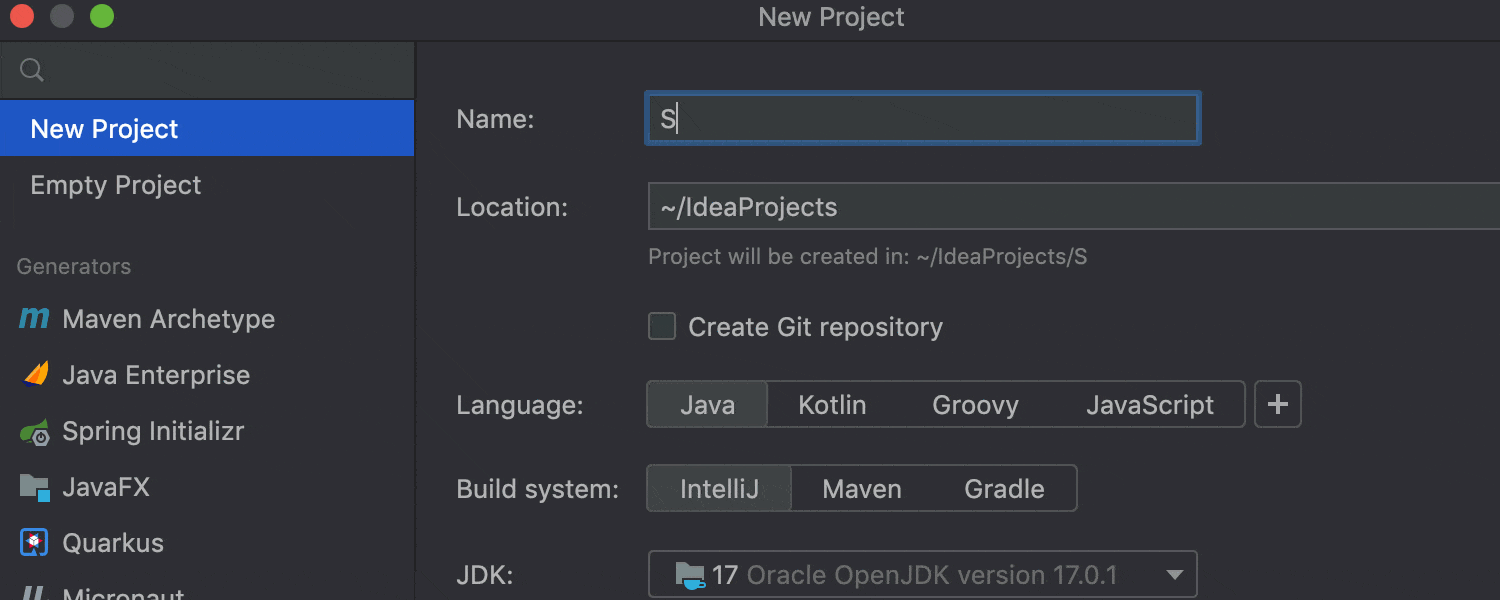 在 IntelliJ 中創建 Java 專案的問題