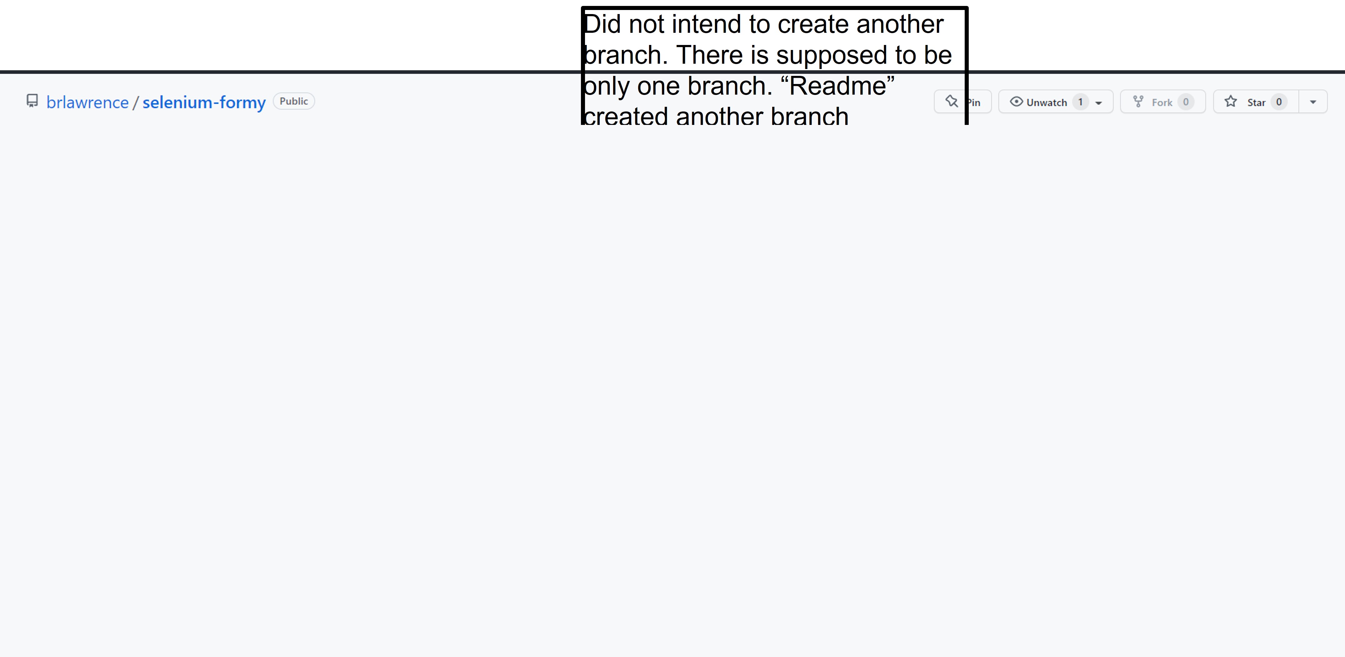 在 GIT 遠程中創建的自述檔案顯示為單獨的分支