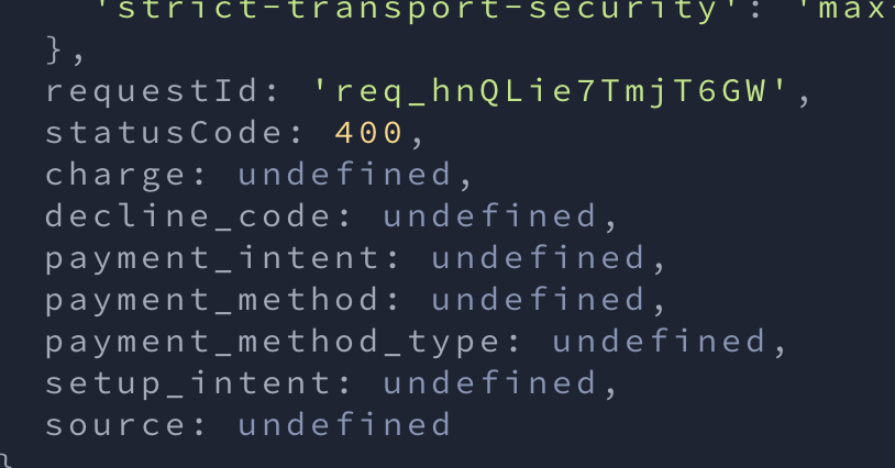 Stripe API“此付款方式沒有有效的付款方式型別。”