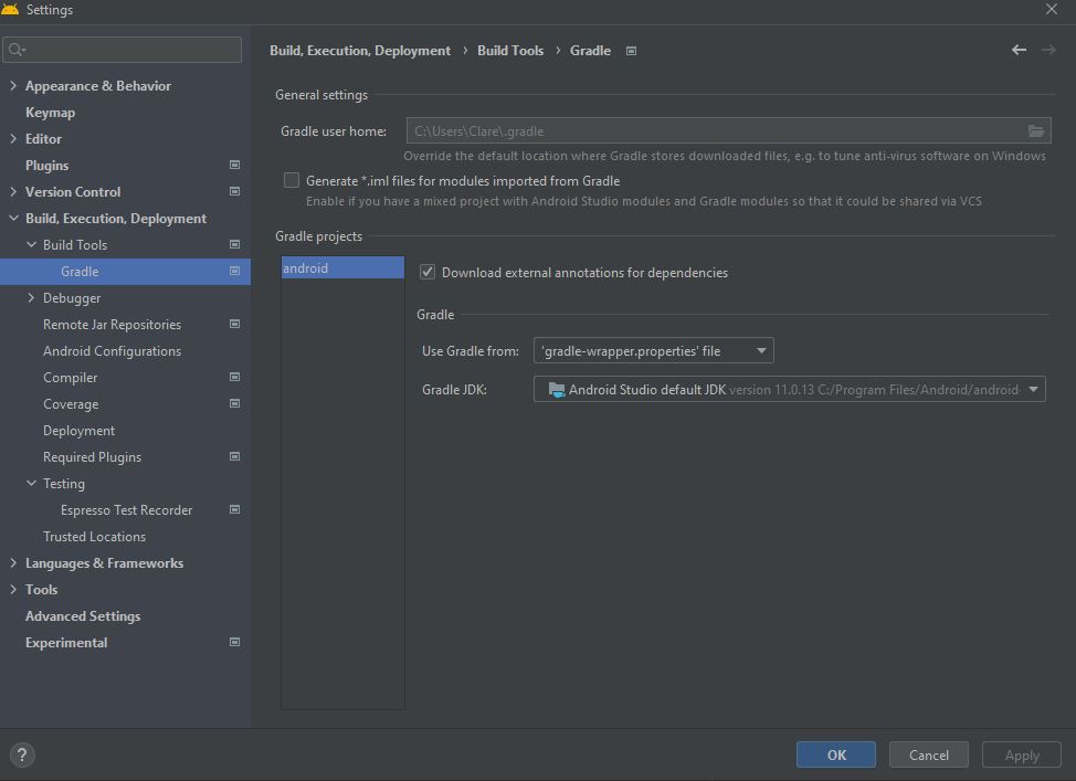 Gradle 同步失敗：不支持的方法：Variant.getDesugaredMethods()。您連接的 Gradle 版本不支持該方法