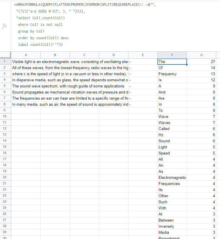 為什么我的 Google 表格字數統計自定義功能不起作用？