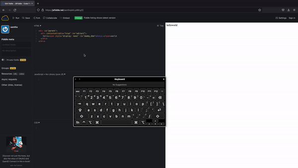 Spas with display:none 沒有在 Firefox 中顯示空格鍵