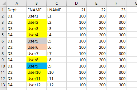 如果特定列在使用 Python 的 Excel 作業表中具有背景顏色，則讀取整行