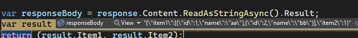 如何從 api 回傳多個值到 HttpClient Post