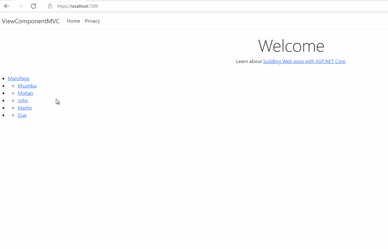使用 Asp.Net Core Viewbag