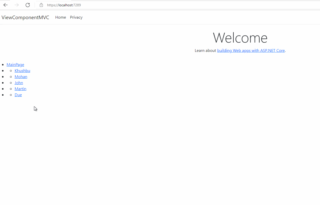 使用 Asp.Net Core Viewbag