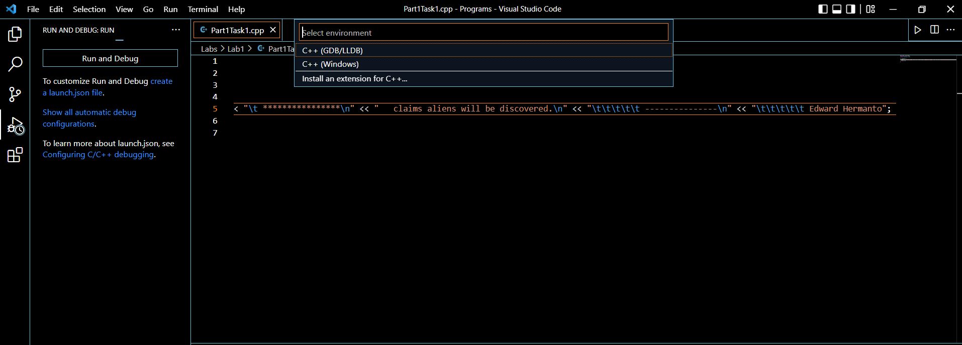 沒有出現在 Visual Studio Code 中除錯 c 專案的配置選項彈出視窗