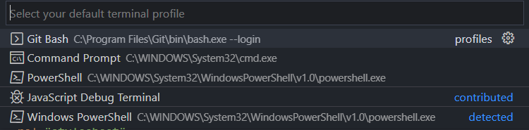 將 VS Code 中的默認終端更改為 cmd