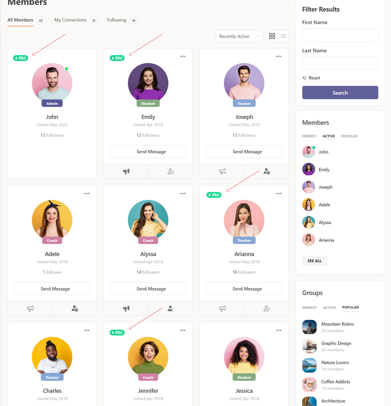 為具有活動 pmpro 訂閱的會員 (Wordpress) 向 buddyboss 用戶個人資料添加徽章