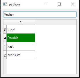 帶有 QSortFilterProxyModel 的 QTableView 找不到正確的行，因為已訂購