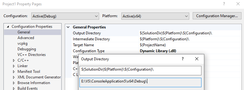我已經編譯了我的 cpp 代碼以在 Visual Studio 中生成一個 dll 檔案,但我找不到生成的 dll 檔案。vs中的dll是否有默認名稱