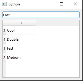 帶有 QSortFilterProxyModel 的 QTableView 找不到正確的行，因為已訂購
