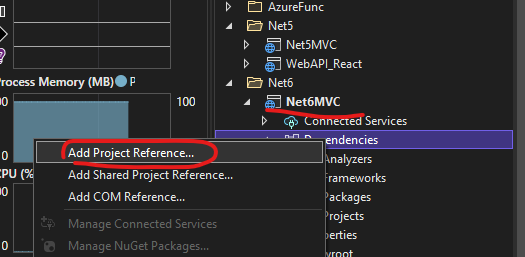 從同一解決方案中的專案呼叫另一個專案的控制器 (.NET Core)