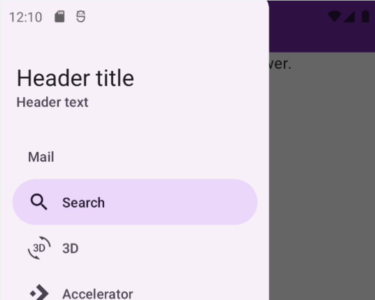Material 3 Navigation Drawer 未突出顯示當前片段的專案