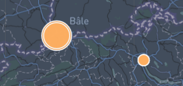 帶有傳單和 D3.js [問題] 的氣泡圖：氣泡重疊