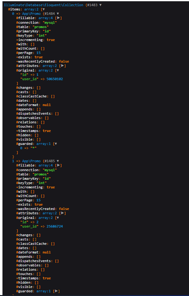 Laravel foreach 檢索用戶 ID