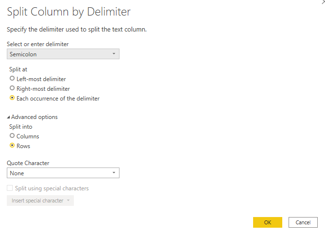 匹配多個值(逗號分隔) Power BI