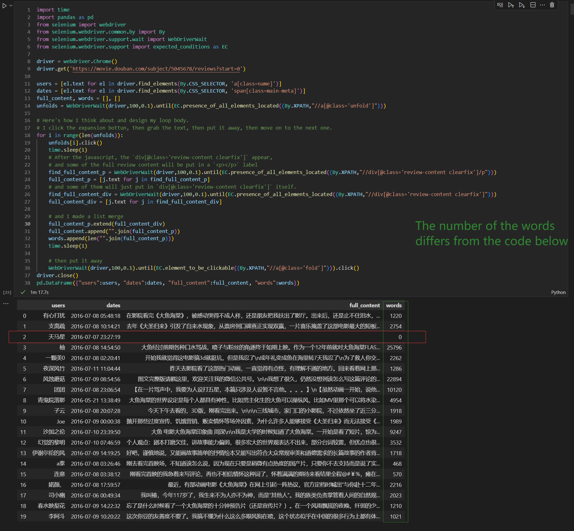 PYTHON scrapy selenium WebDriverWait
