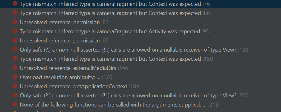 CameraFragment.kt 與 xml 連接時出錯