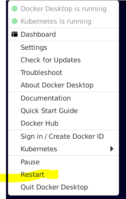 Docker 正在運行。Docker 桌面說“Docker 桌面停止...”