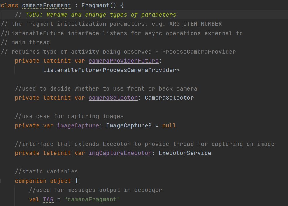 CameraFragment.kt 與 xml 連接時出錯