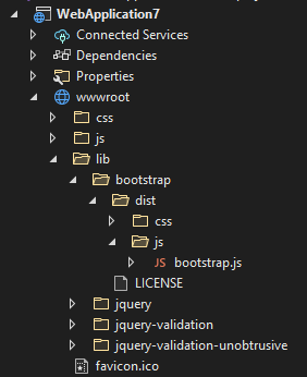 ASP.NET Core 中的 bootstrap.bundle.min.js 來自哪里?